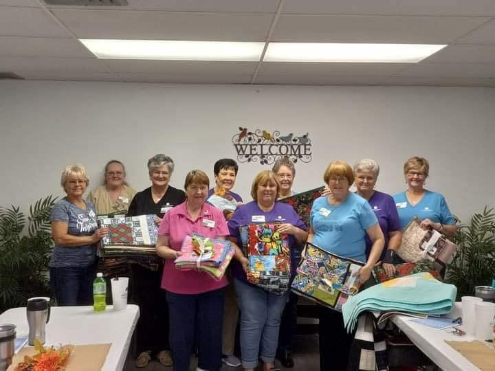 This is a shout out to the quilting ladies of First Baptist Church, to say thank you for the beautiful quilts, placements and pillow cases you make for our patients. We, the patients and families love and appreciate your time and talent.  You ladies are nothing short of amazing,  thank you for all you do for our community as well, your outreach is very much appreciated.  Blessings...